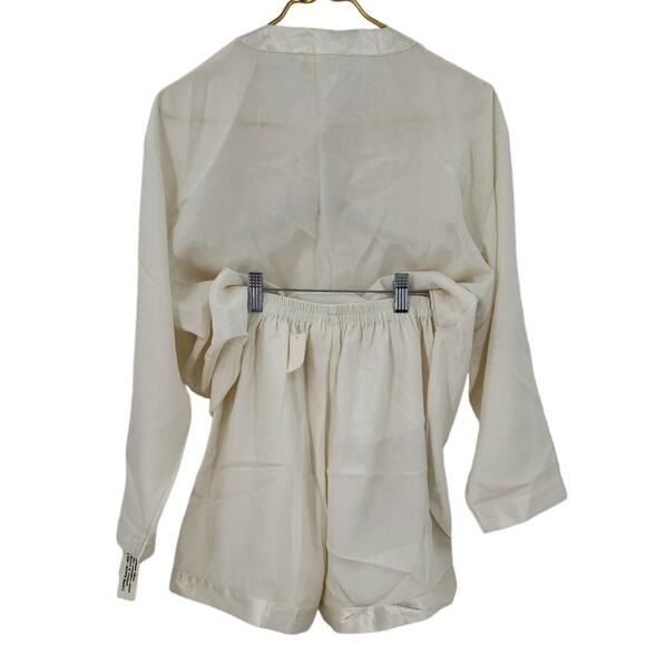 NEW‎ Deadstock Vintage Gold Label Victoria Secret Set White Bridal Oversized XS - Picture 2 of 16